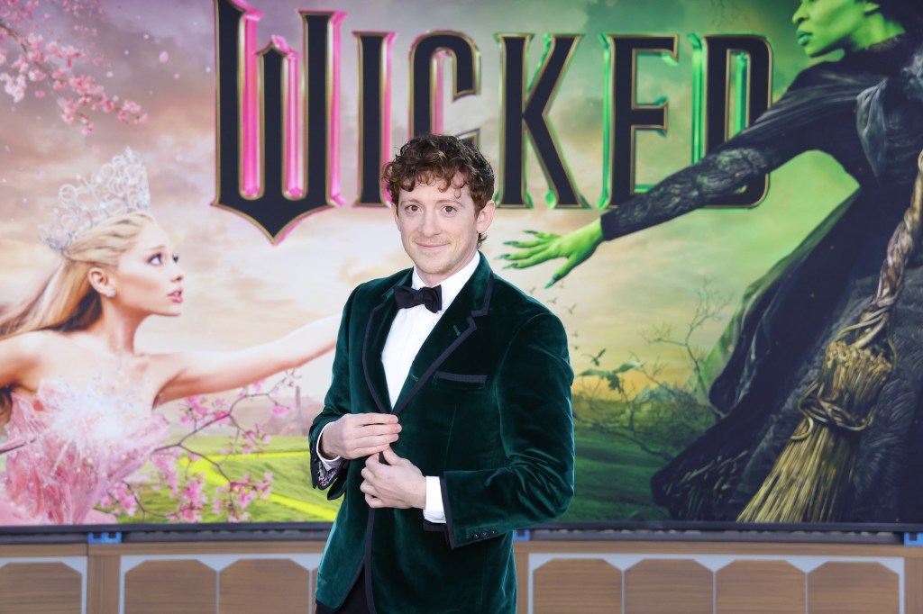 Ethan Slater at Los Angeles premiere of 'Wicked' at the Dorothy Chandler Pavilion in Los Angeles, California