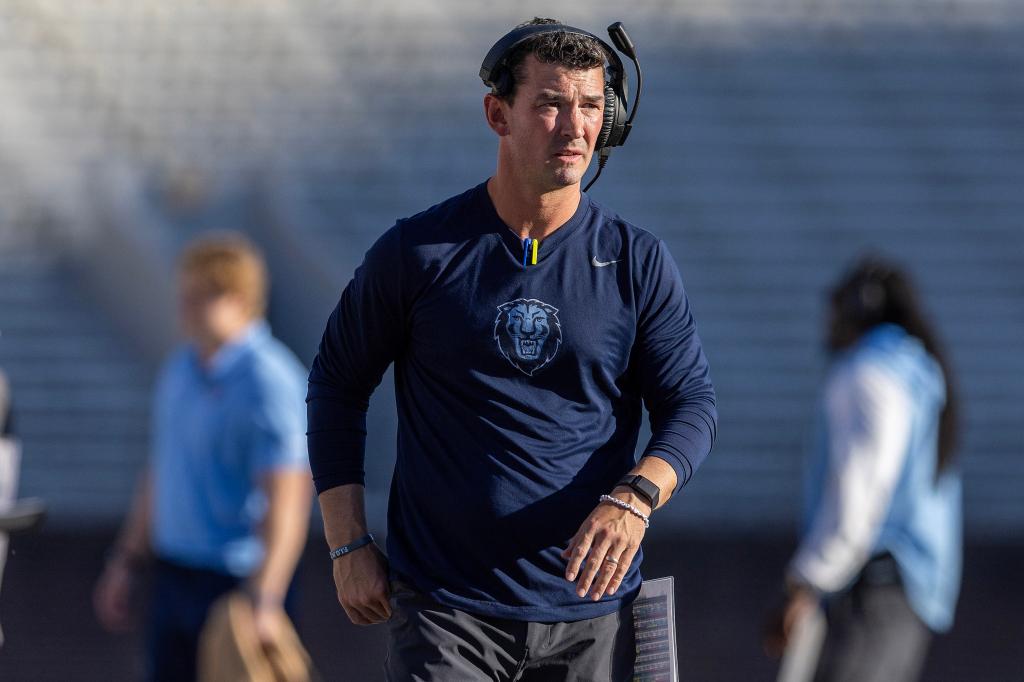 Columbia football head coach Jon Poppe