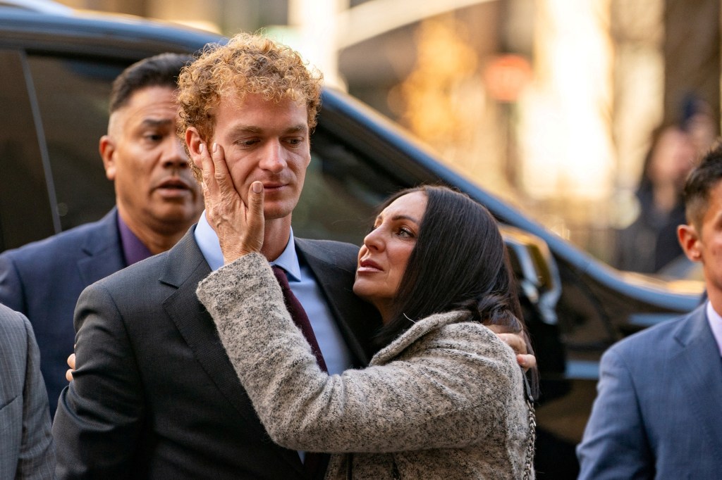 Former U.S. Marine Daniel Penny arrives with his mother Gina Flaim Penny at Manhattan Criminal Court at his trial for the death of Jordan Neely, man whose death has been ruled a homicide by the city's medical examiner after being placed in a chokehold on a subway train in New York City, U.S., November 19, 2024.