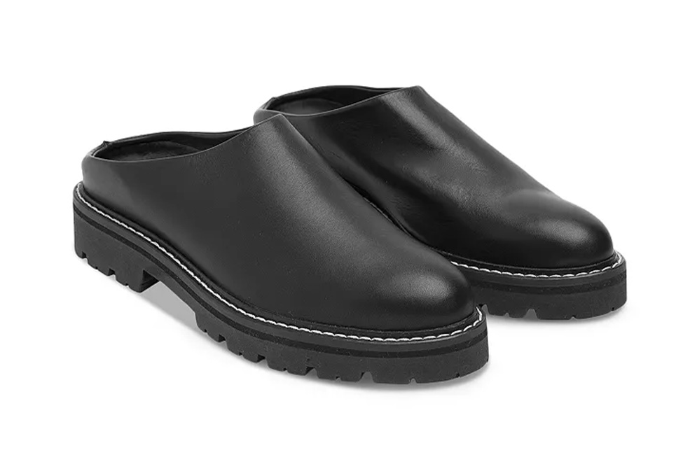 A pair of black shoes