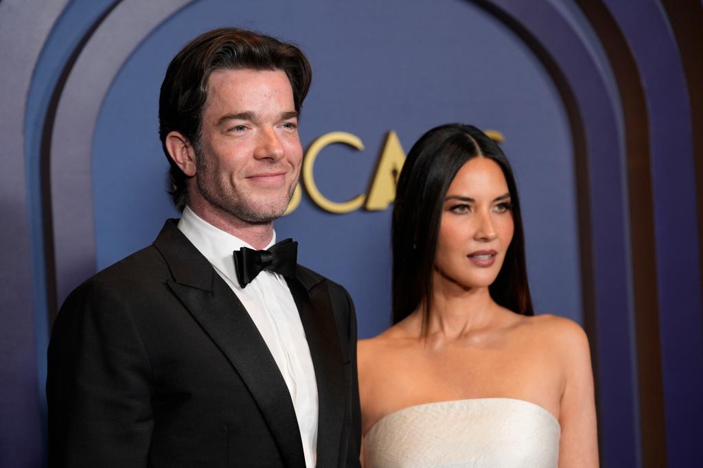 John Mulaney, Olivia Munn at the 2024 Governors Awards