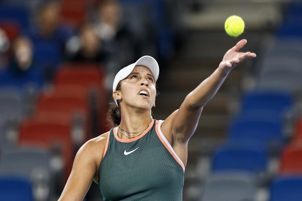 Madison Keys in action in October 2024.