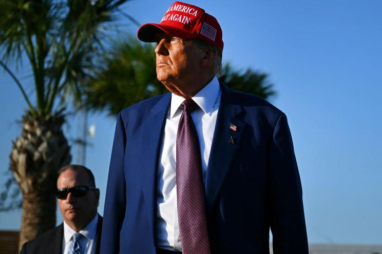 President-elect Donald Trump arrives to watch SpaceX's mega rocket Starship lift off for a test flight from Starbase in Boca Chica, Texas, Tuesday, Nov. 19, 2024.