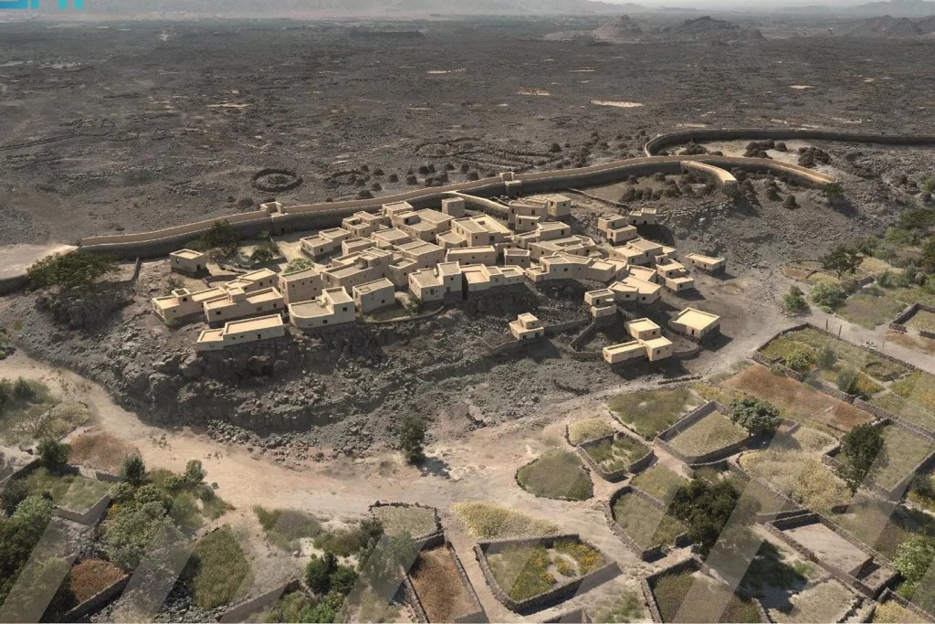 Rendering of Bronze Age site of al-Natah.