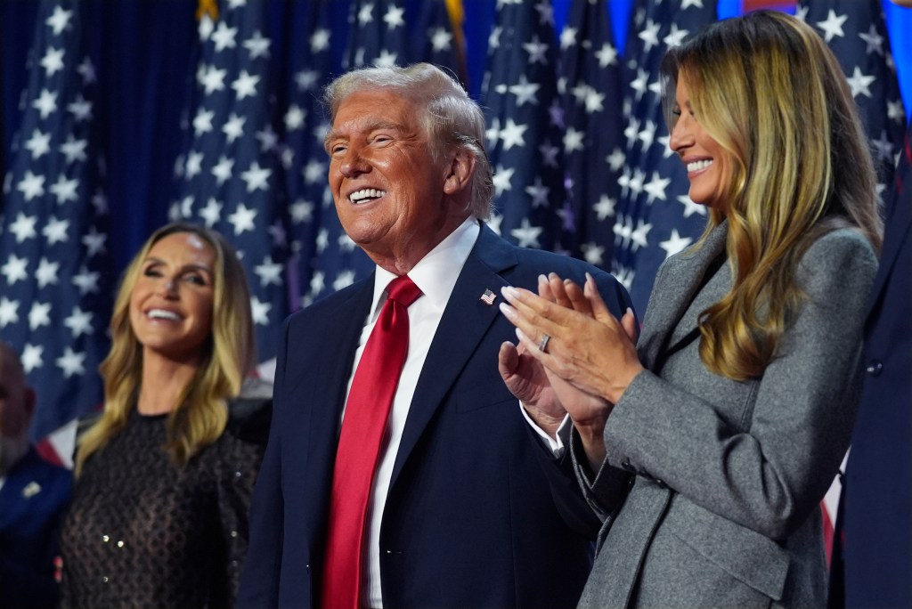 Lara Trump, Donald Trump and Melania Trump