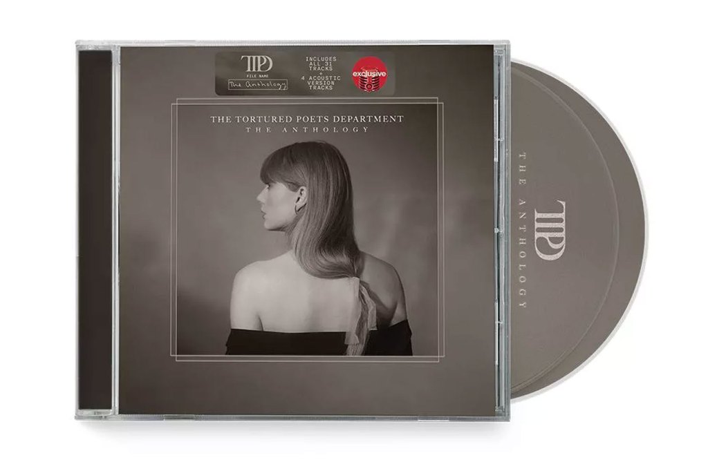 Taylor Swift on the cover of a CD case