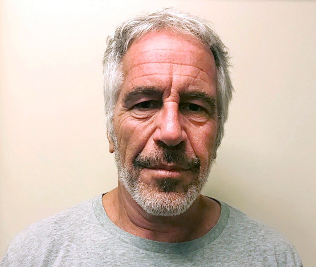 Jeffrey Epstein, a man with a beard and mustache, from his 2017 New York State Sex Offender Registry photo, tied to a victim compensation fund.