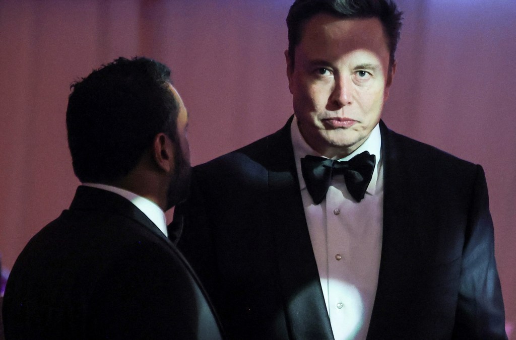 Elon Musk attends the America First Policy Institute (AFPI) gala at Mar-A-Lago in Palm Beach, Florida, November 14, 2024.