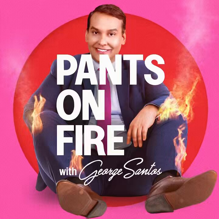 George Santos "Pants on Fire" logo