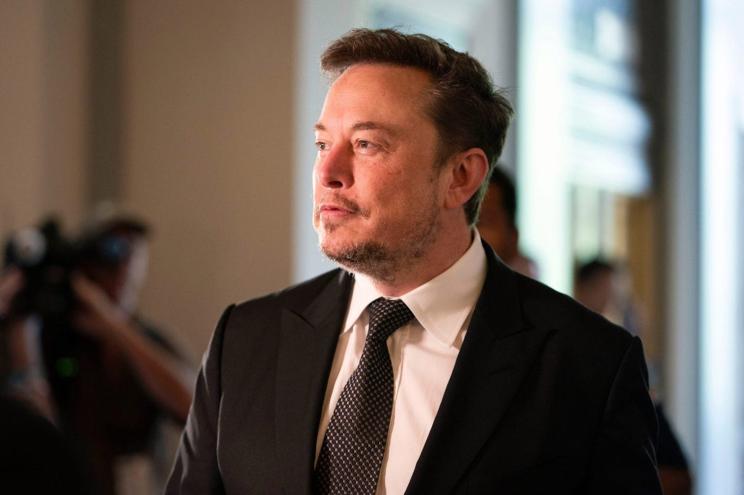 Elon Musk, CEO of X and Tesla, arrives before the Inaugural Artificial Intelligence Insight Forum on Dec. 5, 2024.