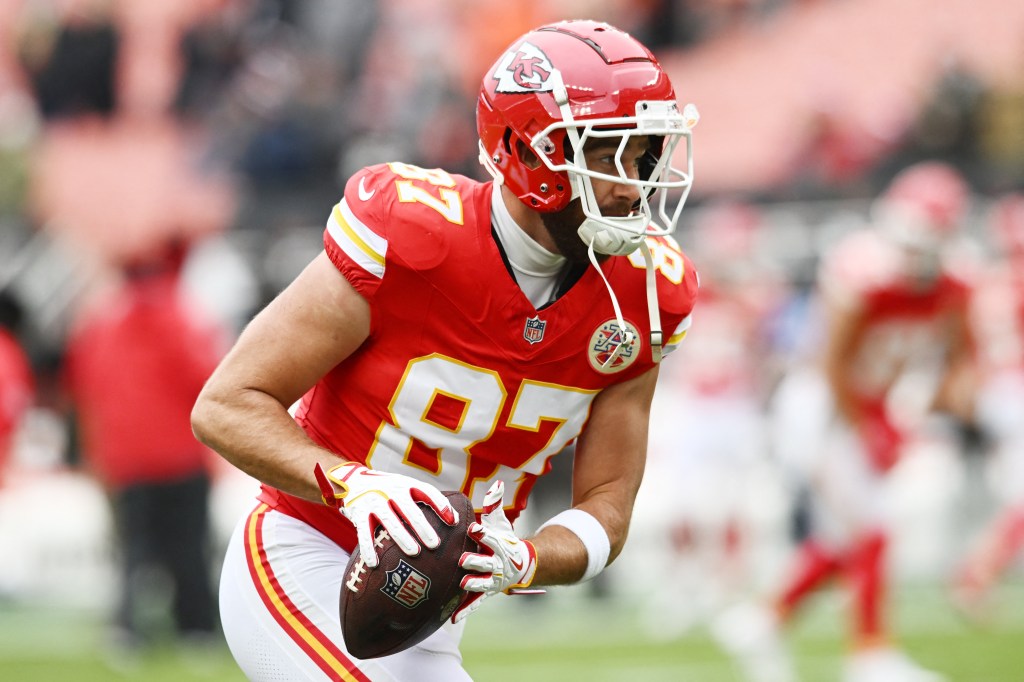 Travis Kelce in action for the Chiefs in December 2024.