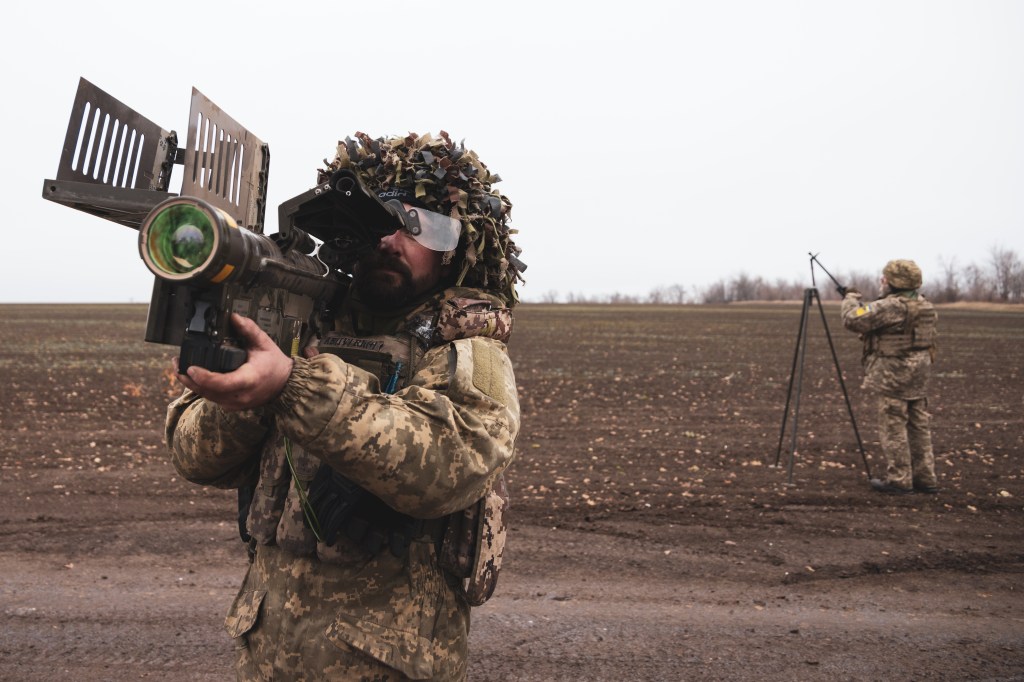 A machine gunner with the 118th Separate Mechanized Brigade's firing team