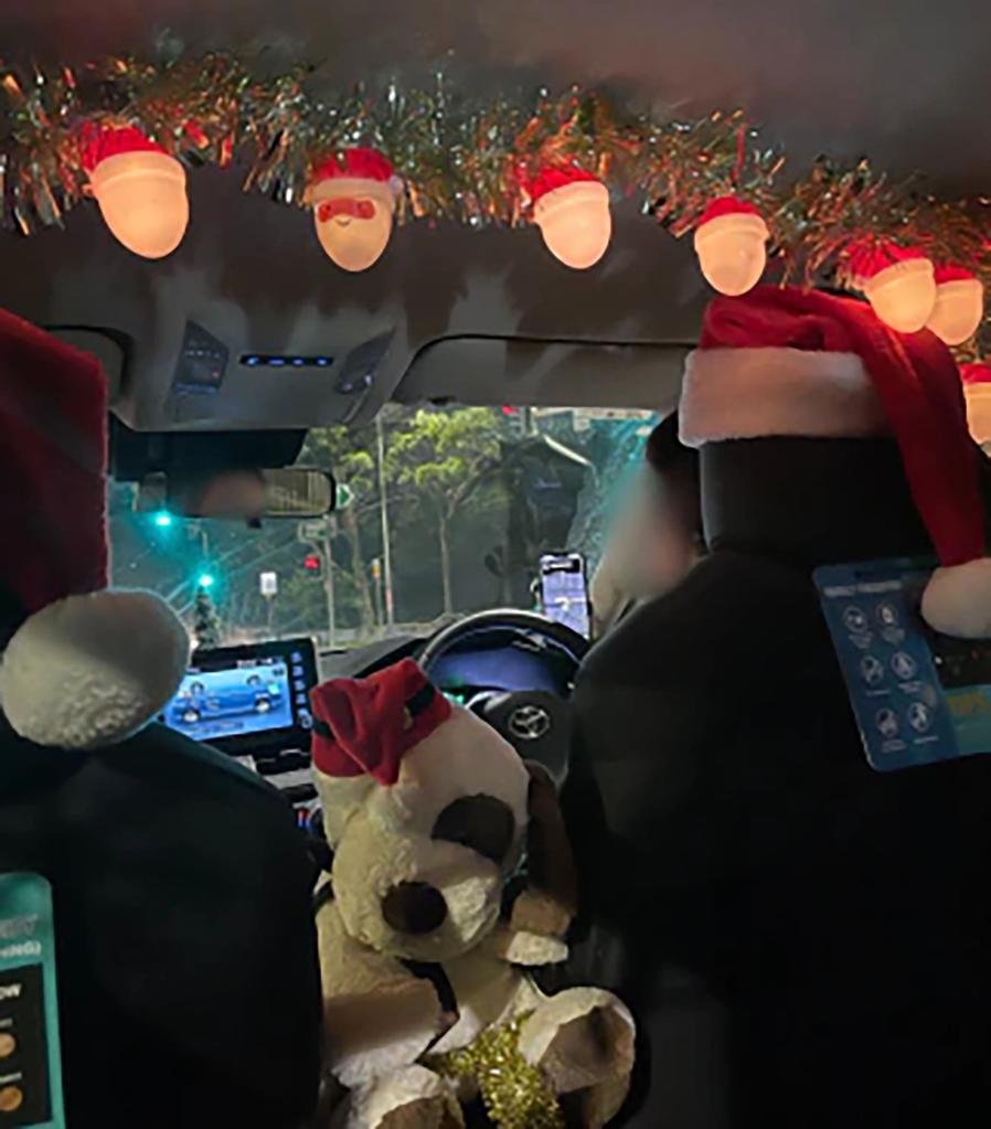 Winston described the interior of the car as looking like "Christmas had thrown up on it."