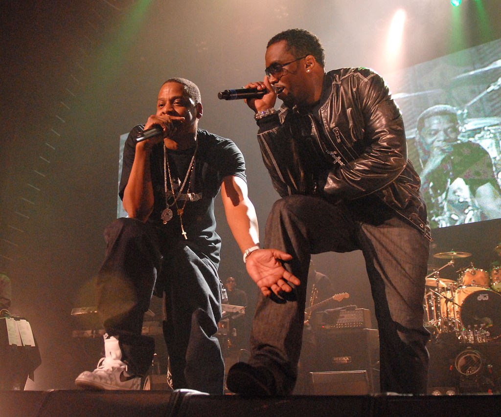 Jay-Z and Diddy performing in 2007.