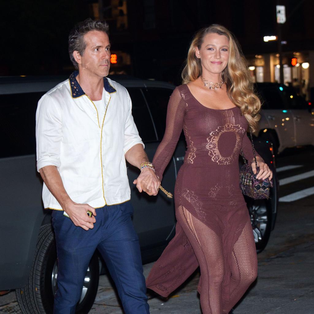 Ryan Reynolds and Blake Lively are seen on October 11, 2024 in New York City.