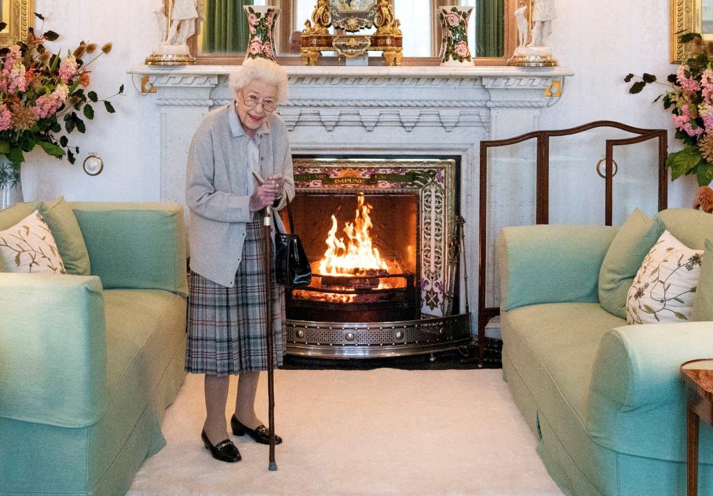 Queen Elizabeth II at Balmoral Castle in Scotland