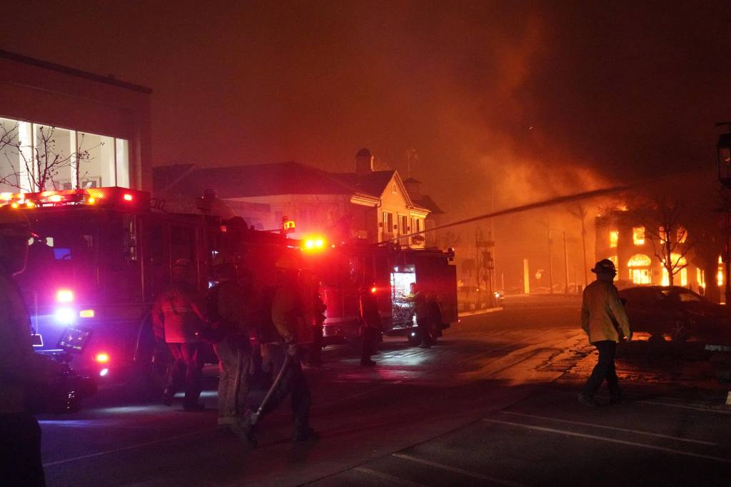 A restaurant in Pacific Palisades burns overnight. The wildfire in Pacific Palisades, which began on Tuesday, Jan. 7, quickly spread due to the Santa Ana winds in the Los Angeles area.