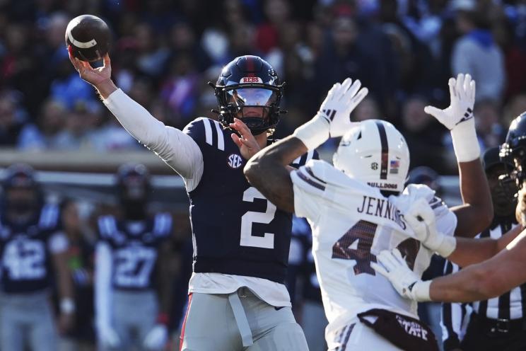 Jaxson Dart leads Ole Miss against Duke.