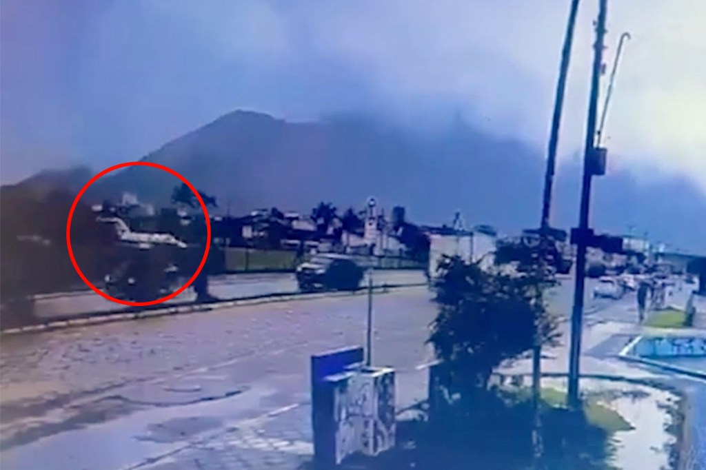 Video shows a small private plane burst into flames while attempting to land at a Brazilian airport.