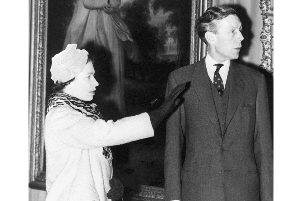 Queen Elizabeth II and Anthony Blunt at the Courtauld Institute in 1979