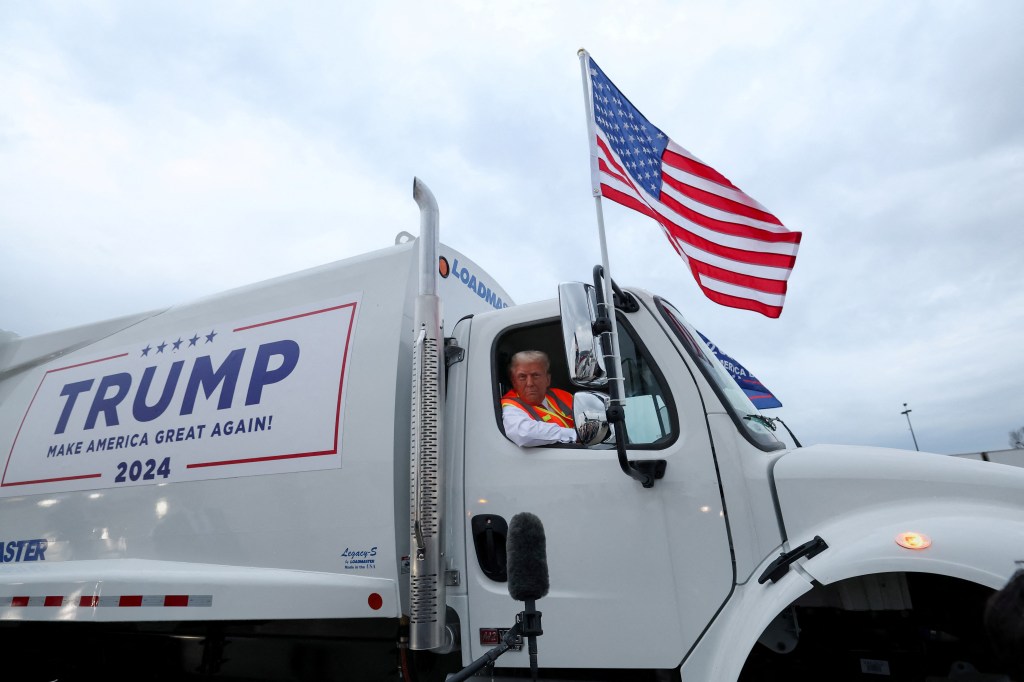 Trump MAGA garbage truck