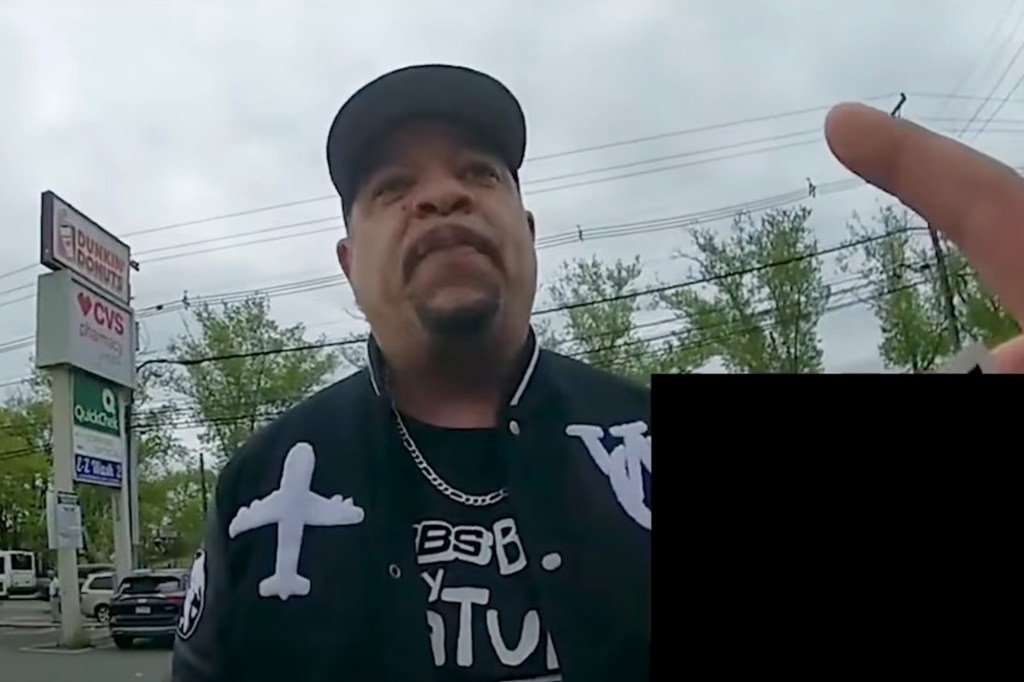 The Hudson County Sheriff's officer warned Ice-T, "Don't touch me."