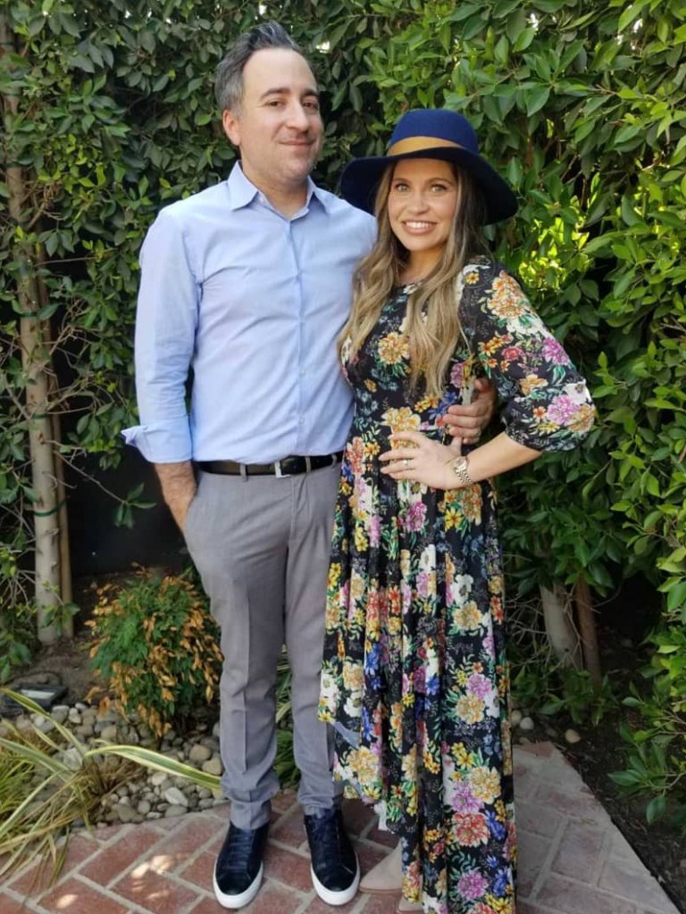 Jensen penned a heartwarming message to his wife after her diagnosis. Here, Jensen and Fishel posing.