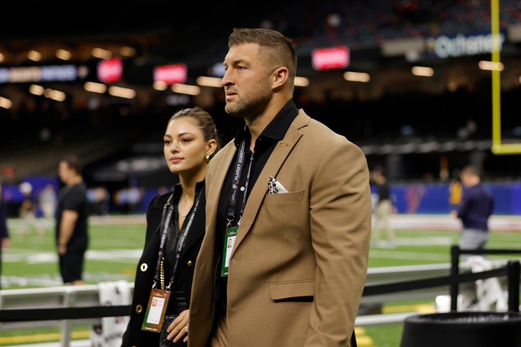 Demi-Leigh and Tim Tebow in January 2025.