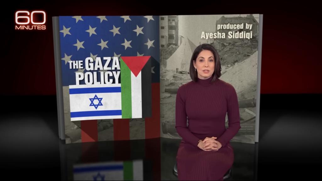 cecilia vega presenting 60 minutes' gaza report 