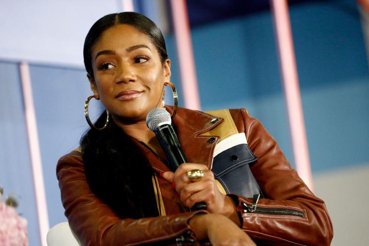 Tiffany Haddish speaks onstage during the "The Last Laugh" panel day 2 of POPSUGAR Play/Ground.