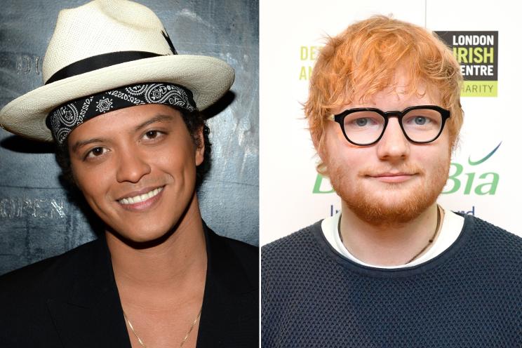 Bruno Mars and Ed Sheeran