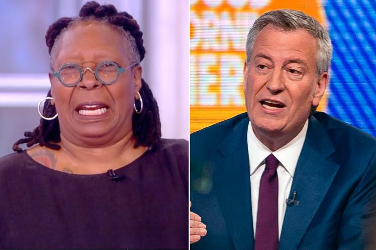 Whoopi Goldberg and Bill de Blasio