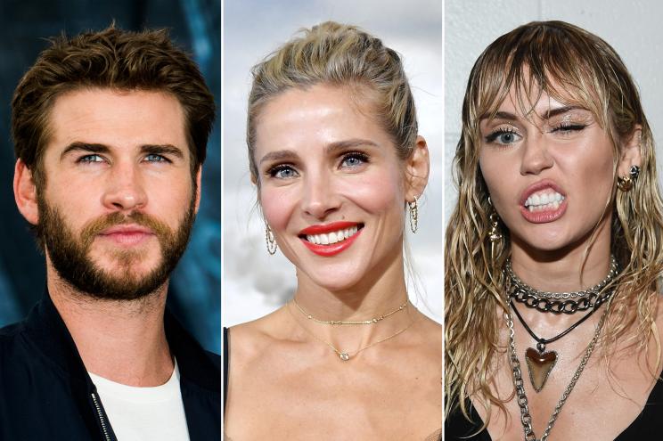 Liam Hemsworth, Elsa Pataky and Miley Cyrus