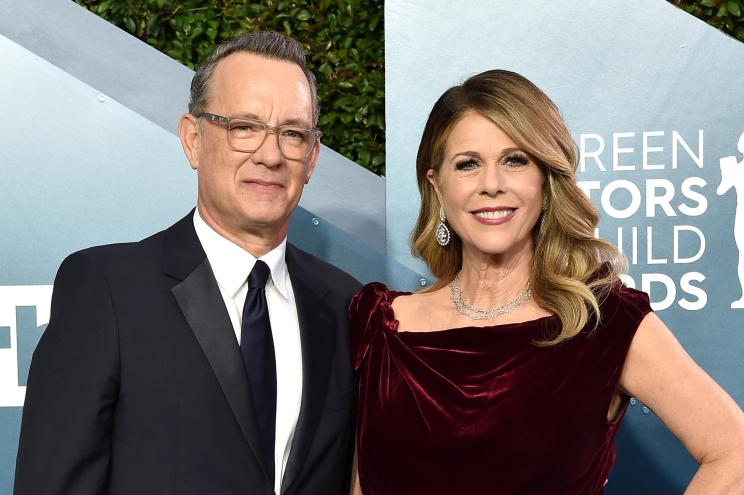 Rita Wilson and Tom Hanks at the 2020 SAG Awards