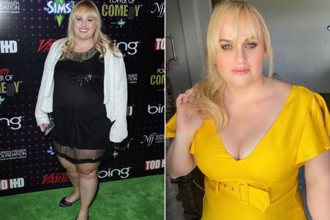 Rebel Wilson in December of 2010 (left) and in August of 2020 (right)