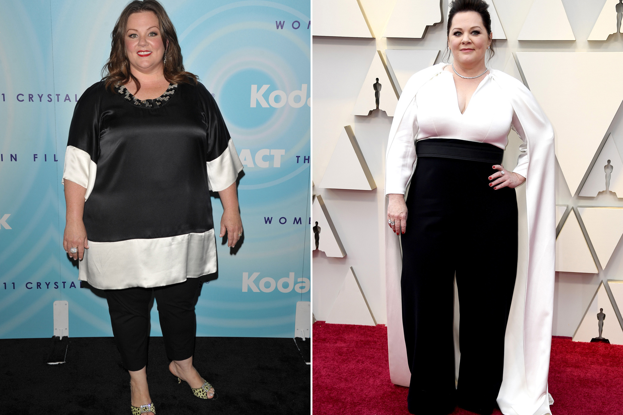 Melissa McCarthy in 2011 versus in 2019. 