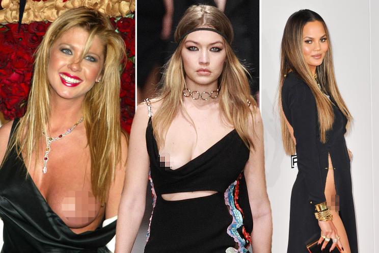 Tara Reid, Gigi Hadid and Chrissy Teigen could all benefit from some double-sided tape.