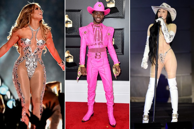 Jennifer Lopez, Lil Nas X and Noah Cyrus all made Google's 2020 Year in Search list of top trending celebrity outfits.