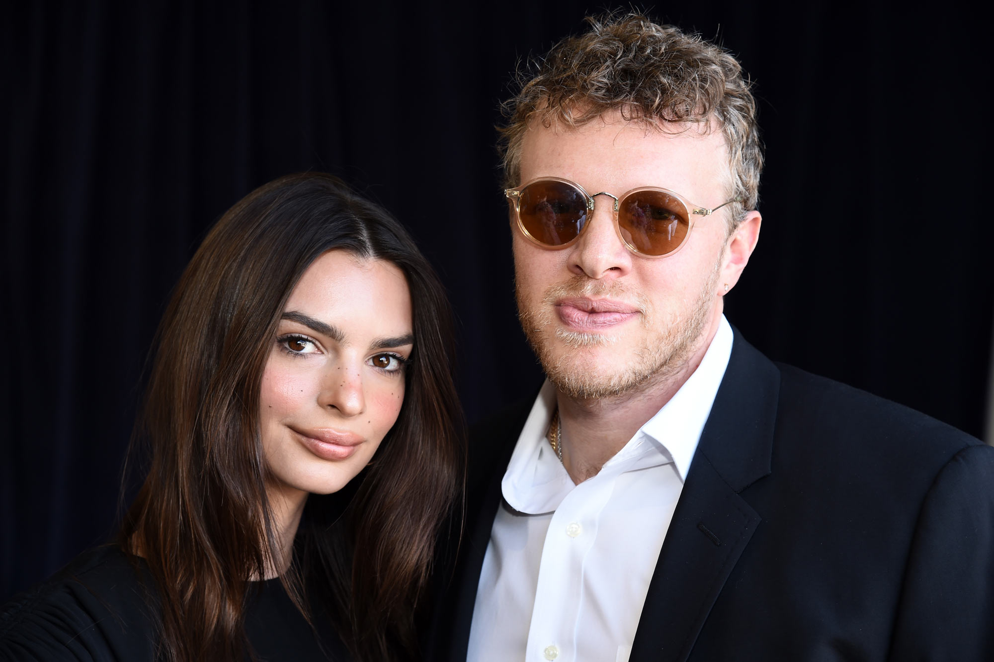 Emily Ratajkowski (L) and Sebastian Bear-McClard