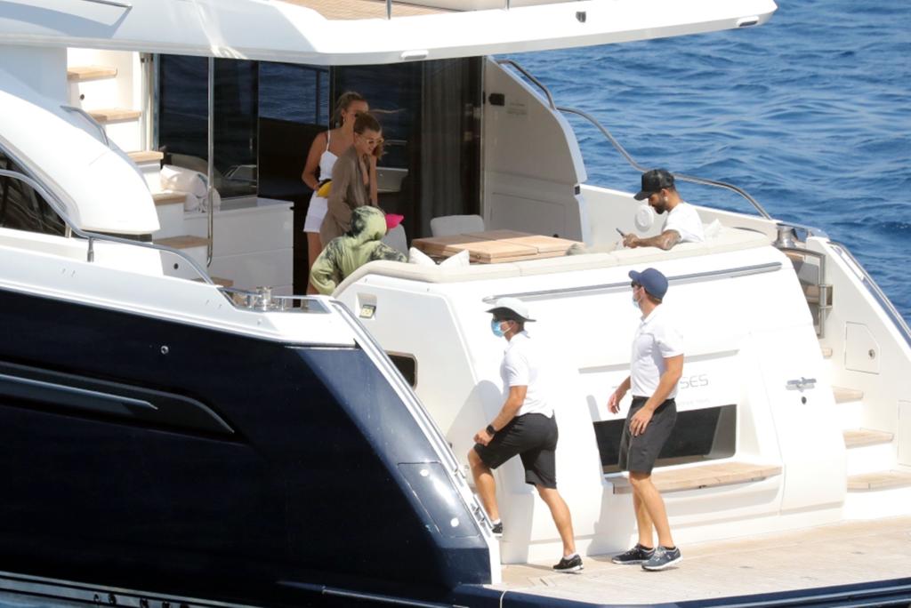 Sofia Richie and friends aboard the yacht in Greece.