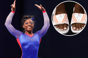 Simone Biles and her goat-embellished slides