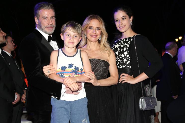 John Travolta, Kelly Preston and their kids Ben and Ella.