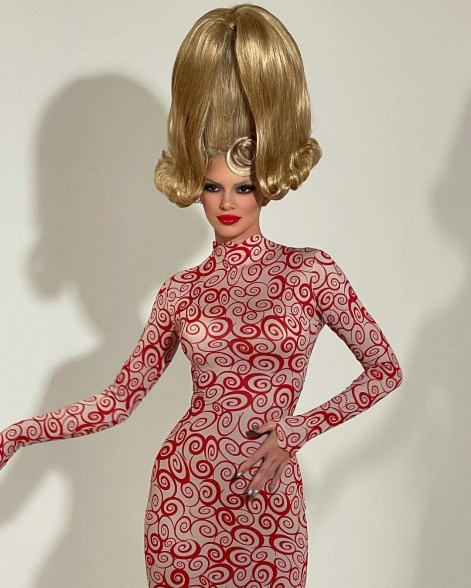 Kendall Jenner dressed as Martian Girl from "Mars Attacks!" for Halloween