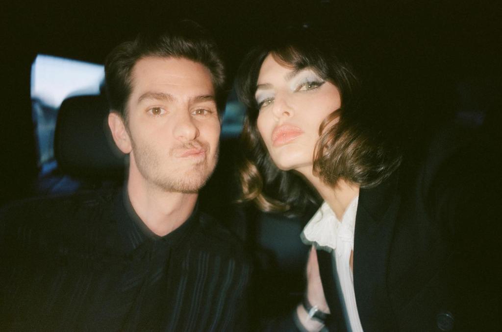 A selfie of Andrew Garfield and Alyssa Miller.