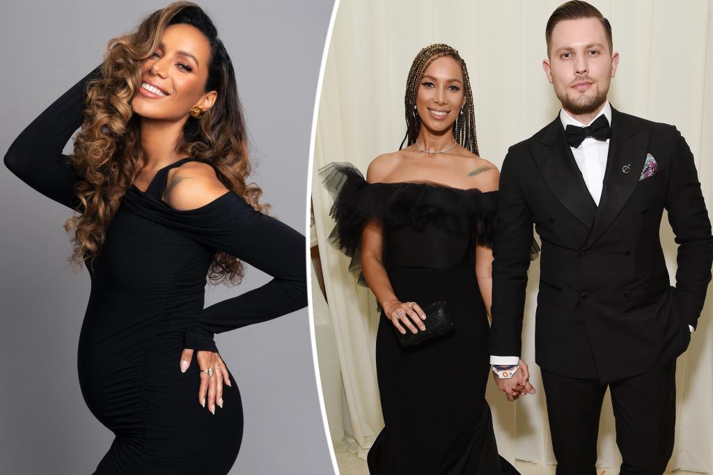 Leona Lewis debuts her baby bump, as she and husband Dennis Jaunch are pictured together at an event