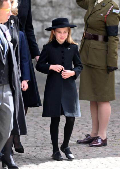 Princess Charlotte at Queen Elizabeth II's funeral.