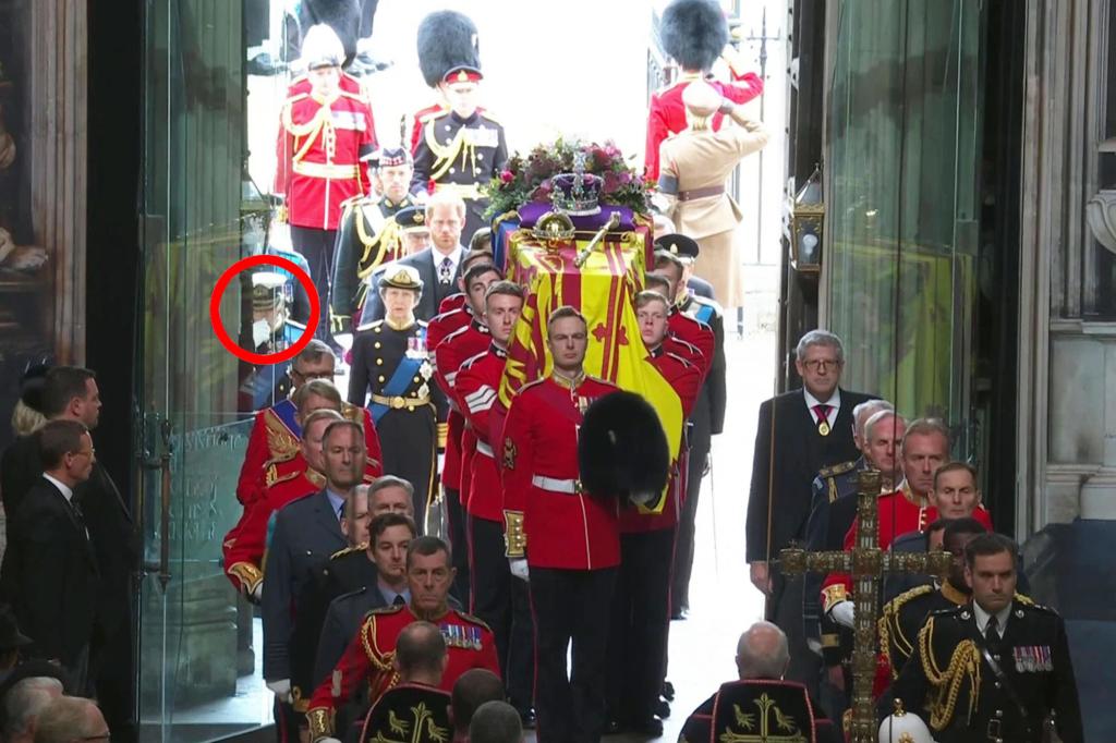 king charles crying at queen's funeral