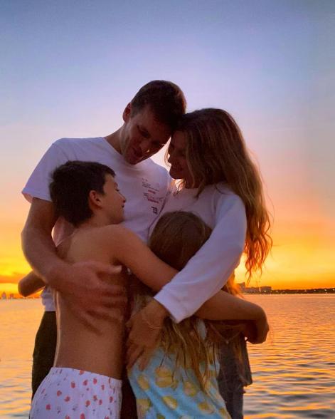 Tom Brady, Gisele Bündchen, Benjamin and Vivian