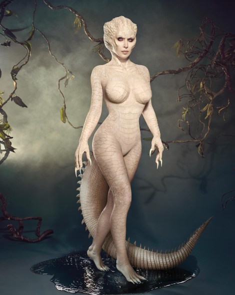 Kim Kardashian albino alligator halloween costume