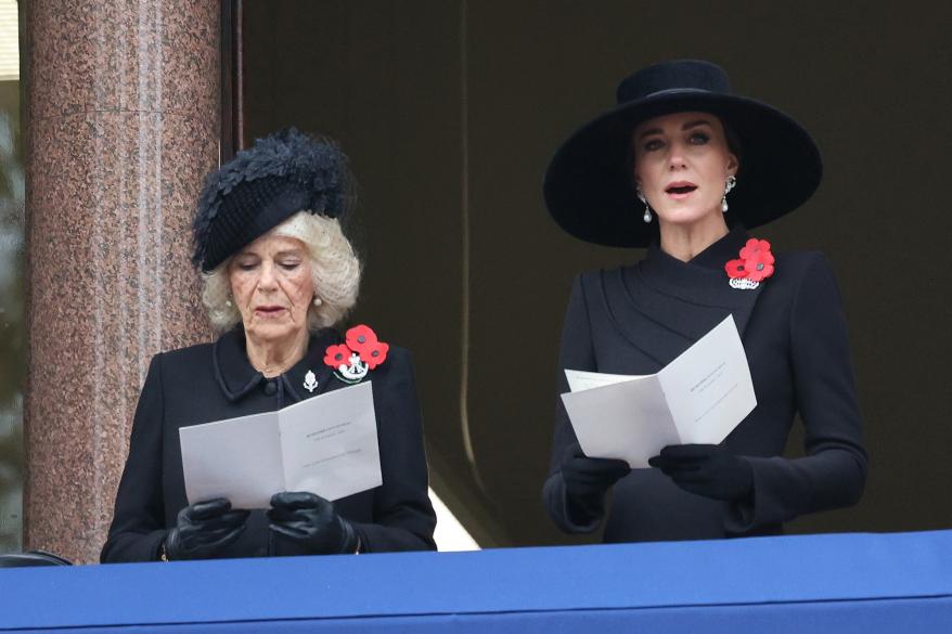 Queen Consort Camilla and Kate Middleton at Remembrance Day 2022